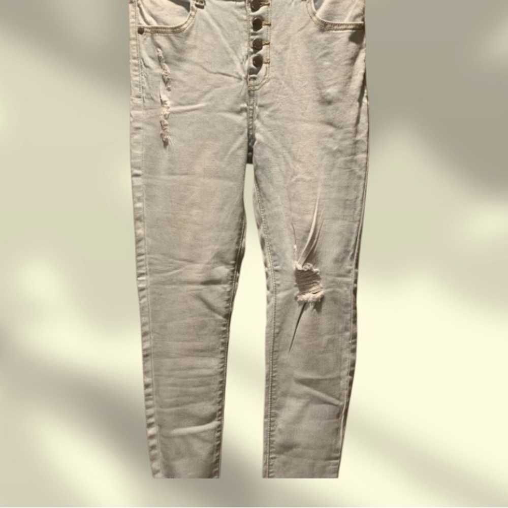 Macy's Blue Skinny Jeans Sleek Fit